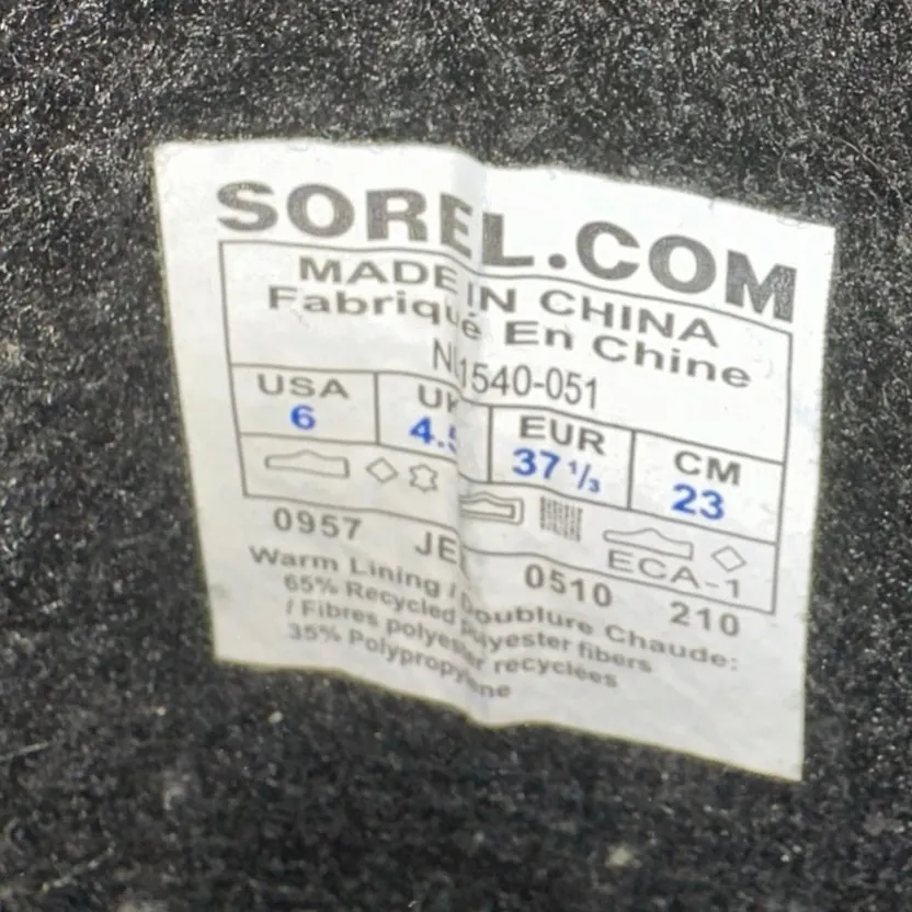 Sorel Joan of Arctic Waterproof Winter Boots Quarry & Black Size 6 - Image 8