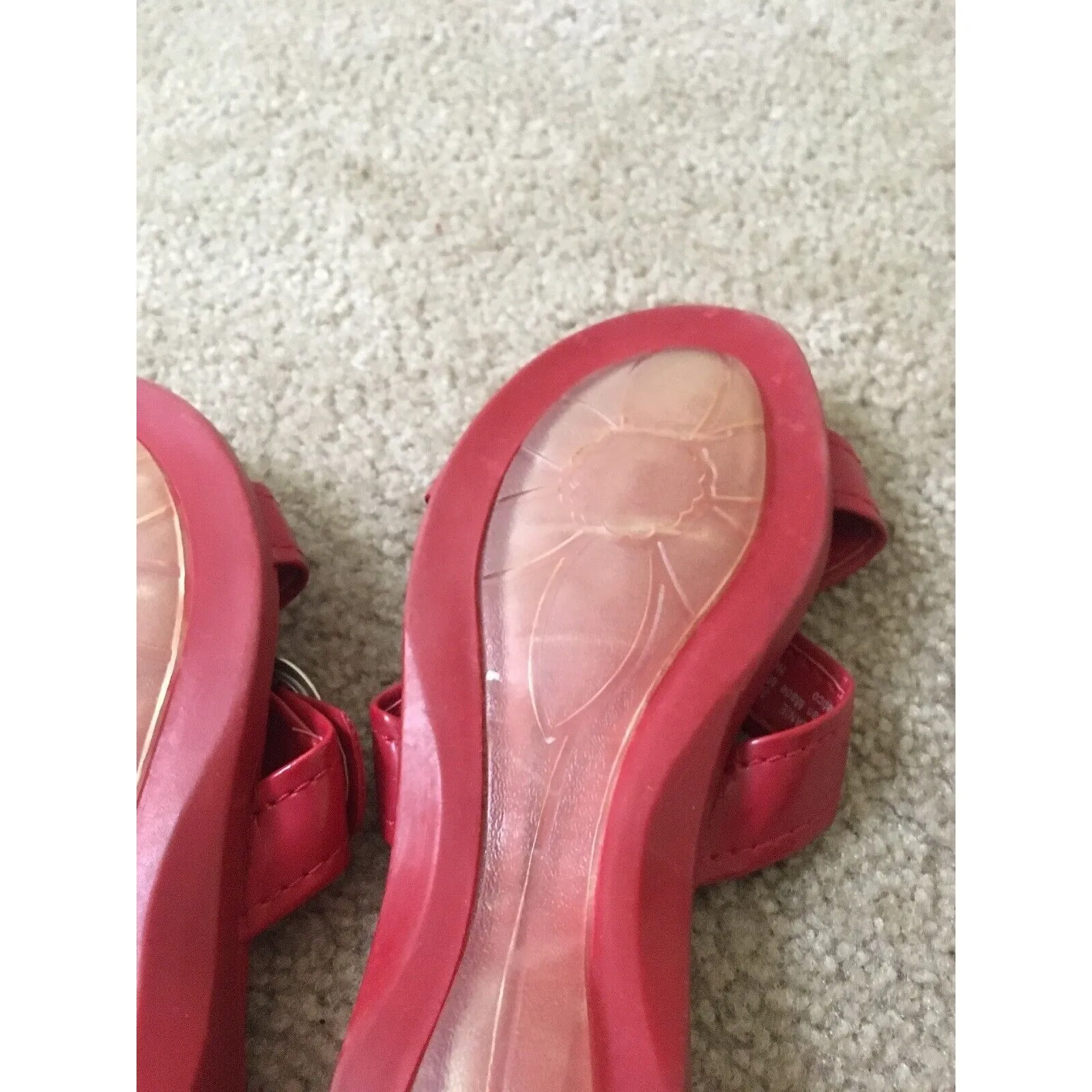 George Women's Red Slides Sandals Slip On Slides Shoes Size 8.5 - Image 8