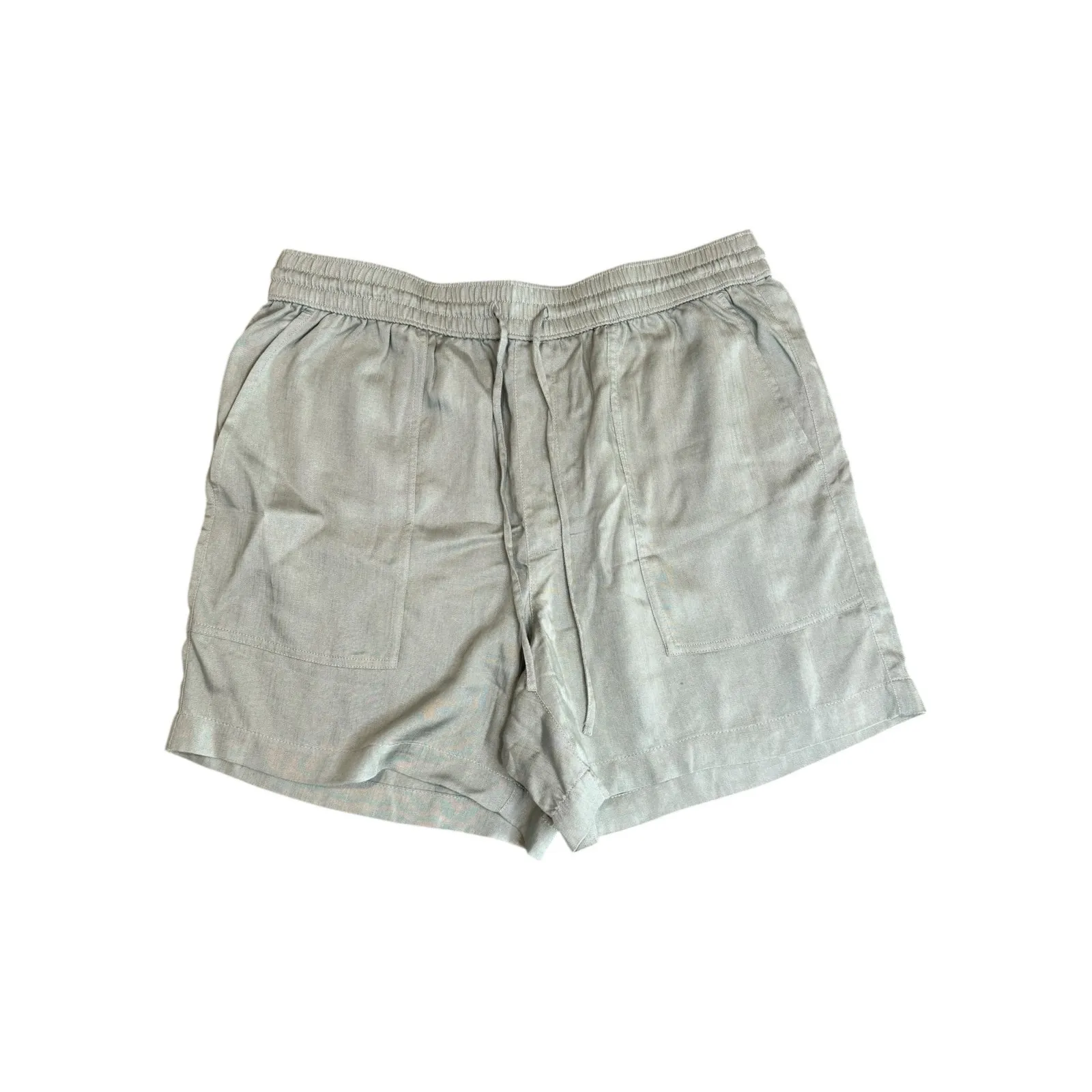 Lands’ End Tencel Lyocell High Rise Shorts Sage Green M 10-12 NWT - Image 2