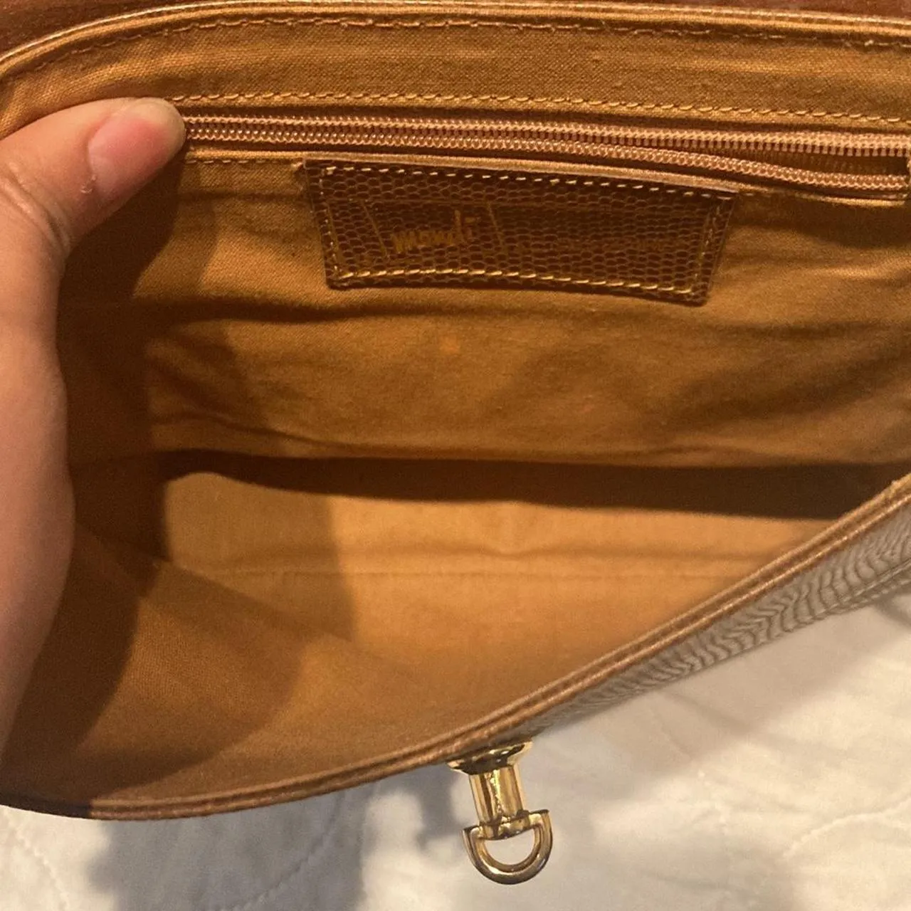 Light Brown Alligator Bag - Image 3