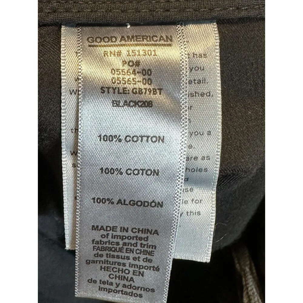 Good American GB79BT Women's Size 18 Black Good Boy Straight Leg Jeans NWT - Image 8