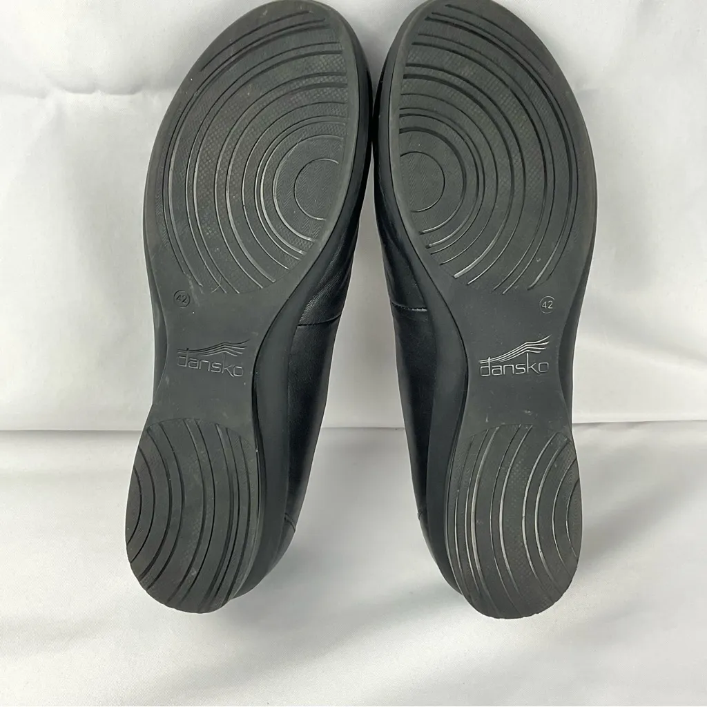 DANSKO Ann Slip On Shoes Leather Sz 42 Black Nappa Comfort Shoes Loafers - Image 8