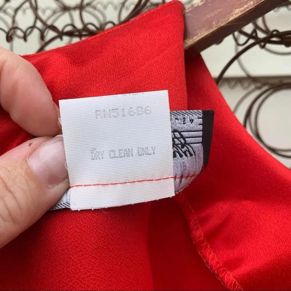 Vintage 80s Red All That Jazz wiggle dress belted ruched hips Size 7 - Image 10