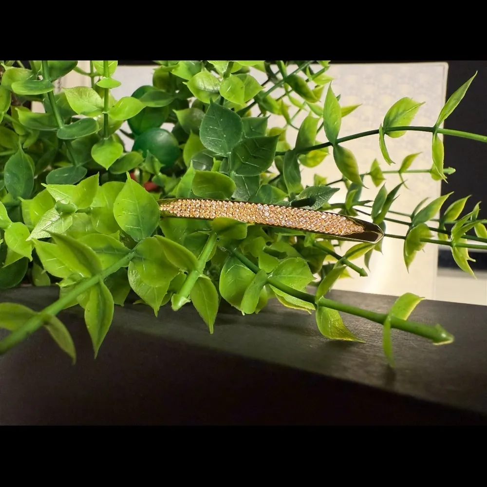 Kate Spade New York Raise The Bar Gold Pavé Open Cuff Bracelet NWT - Image 5