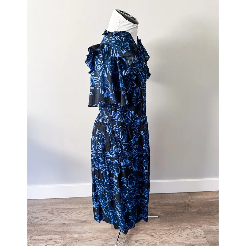 Who What Wear Women's Printed Ruffle Short Sleeve Shirtdress - Image 8