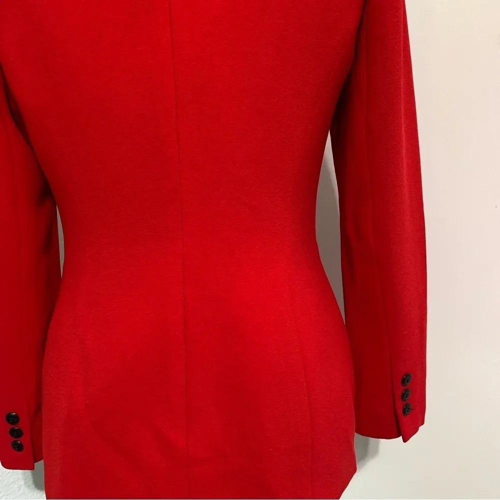 Collectibles Petite Sophisticate Vtg Red Holiday Long Sleeve Christmas Blazer 2 - Image 12