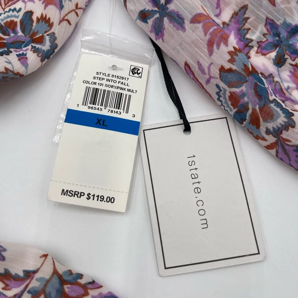 1.State Women's XL Smocked Waist Floral Halter Maxi Dress NEW *Flaw - Image 10