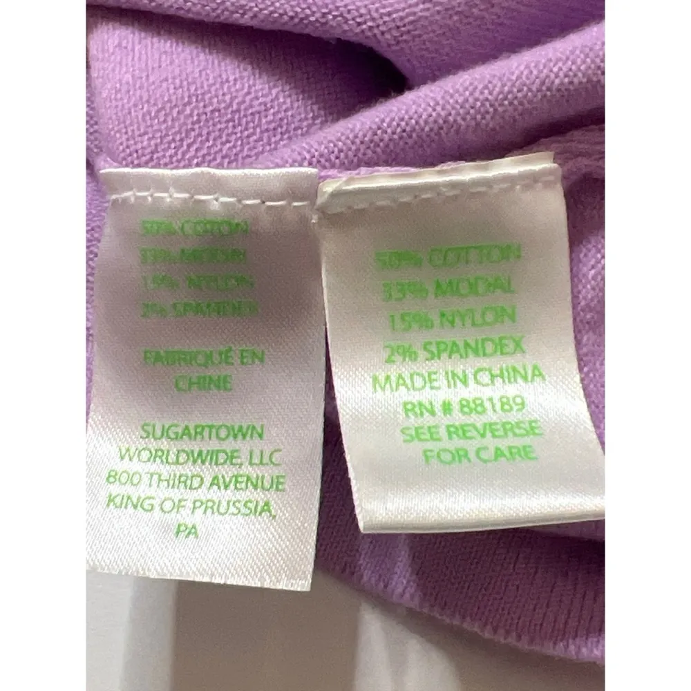 Lily Pulitzer Callee Lilac Freesia Crewneck Sweater Sz S Women - Image 11