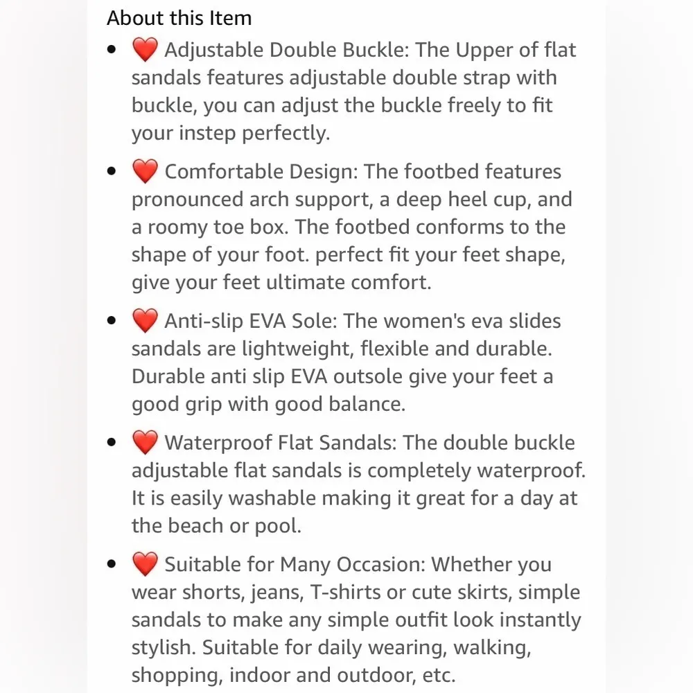 𝅺EVA flat pink comfortable double buckle slide sandals size 40 9 1/2 - Image 6