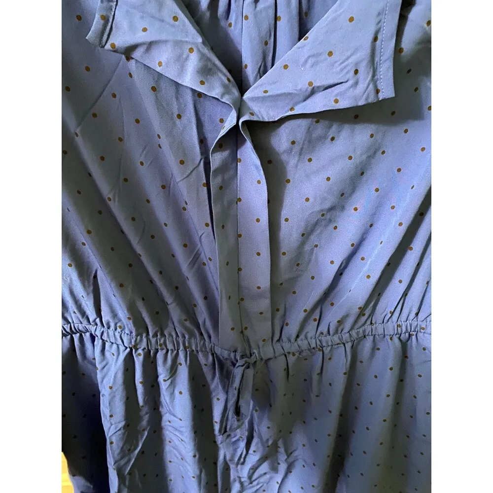 Beautiful Lightweight Target Merona XL blue polka dot Dress - Image 3