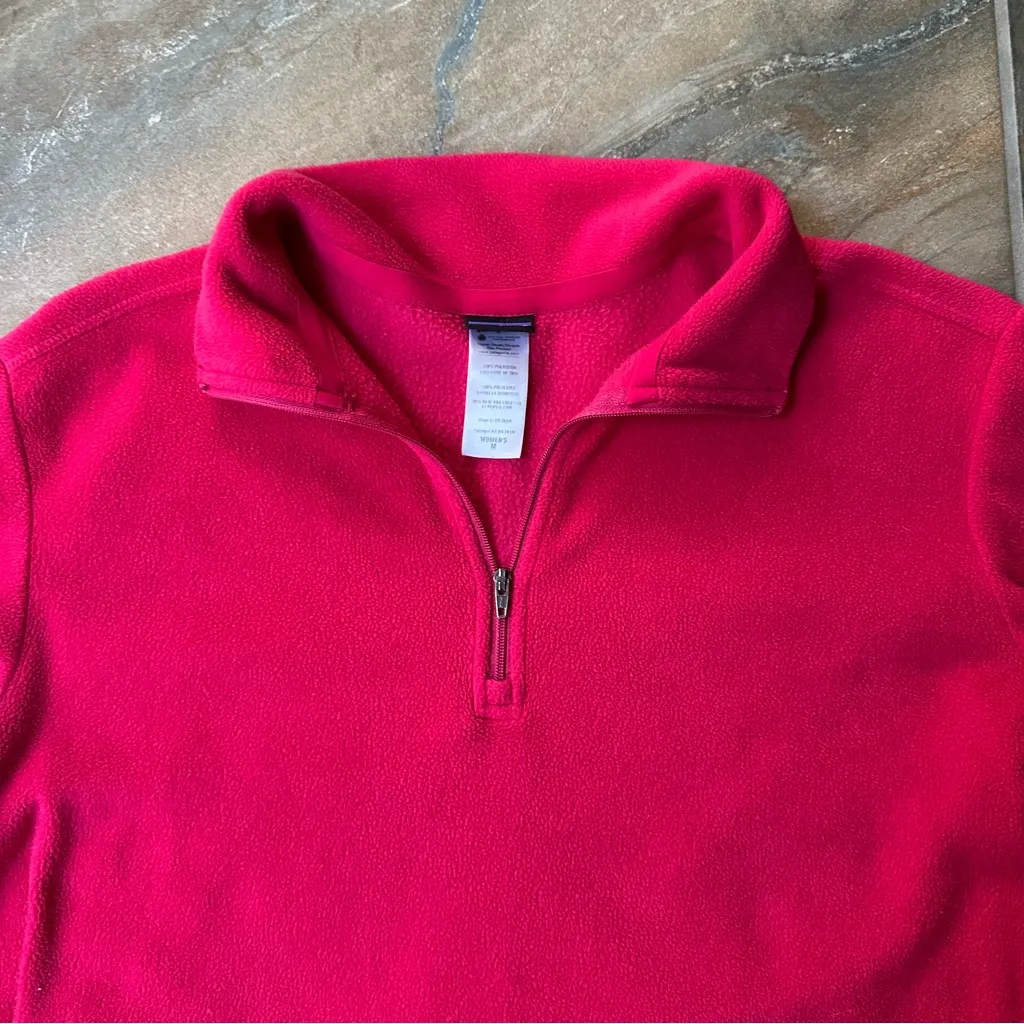 Patagonia Pink Fleece Quarter Zip Pullover Women’s Size Medium - Image 2