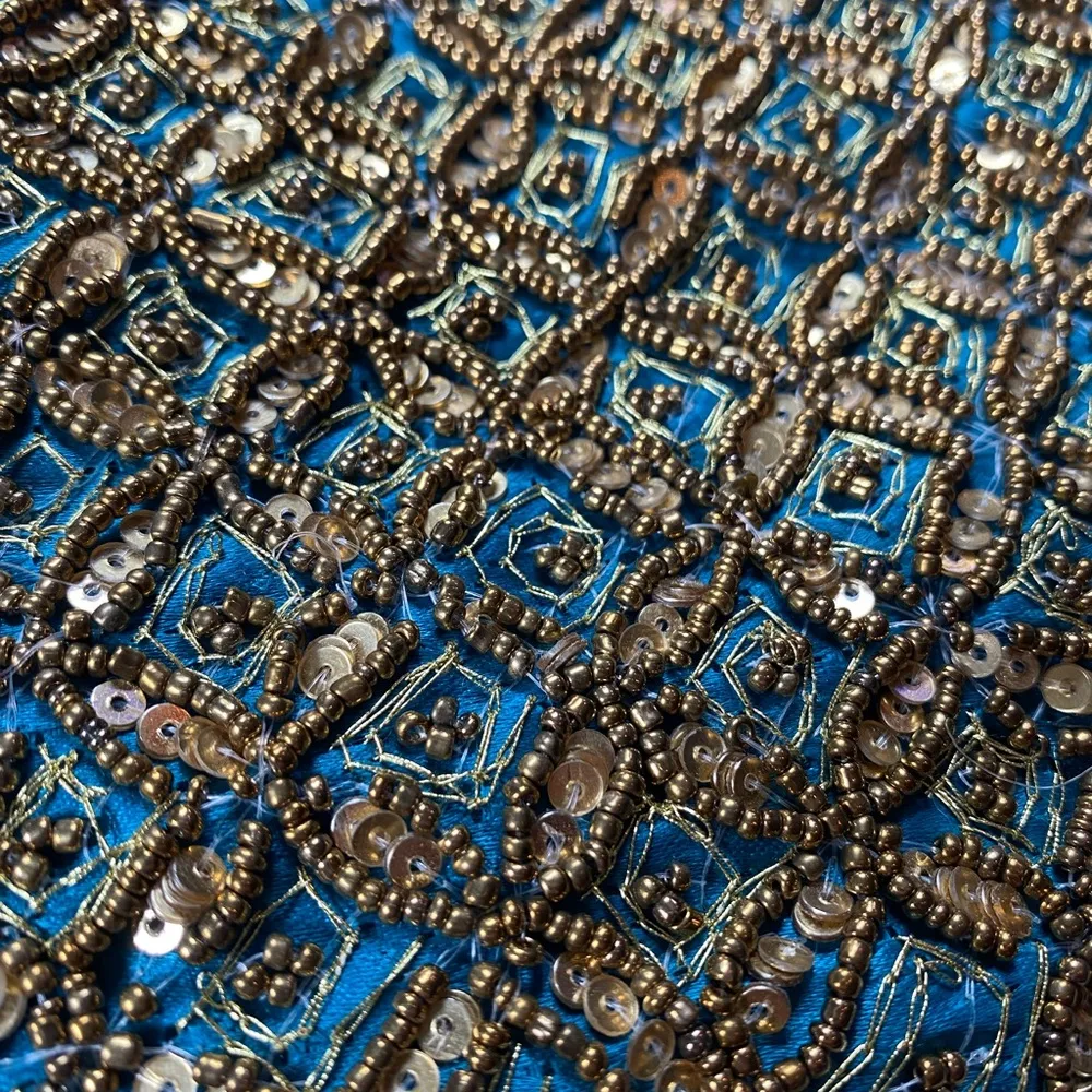 Satin Fabric With Beads Embroidery Potli Bag - Image 5