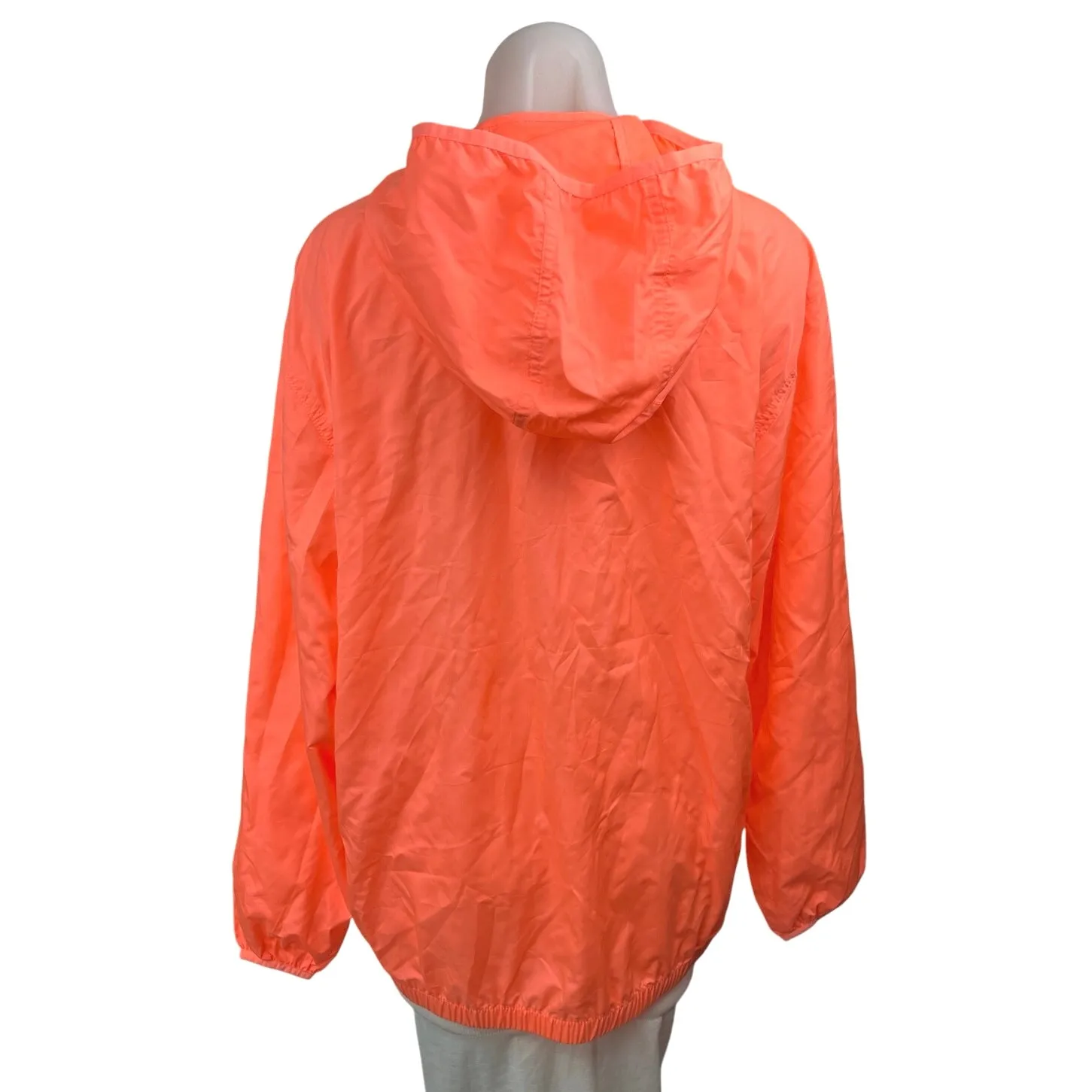 NEW Gap Orange Water Resistant Rain Coat Foldable Windbreaker Jacket Size XXS/XS - Image 3