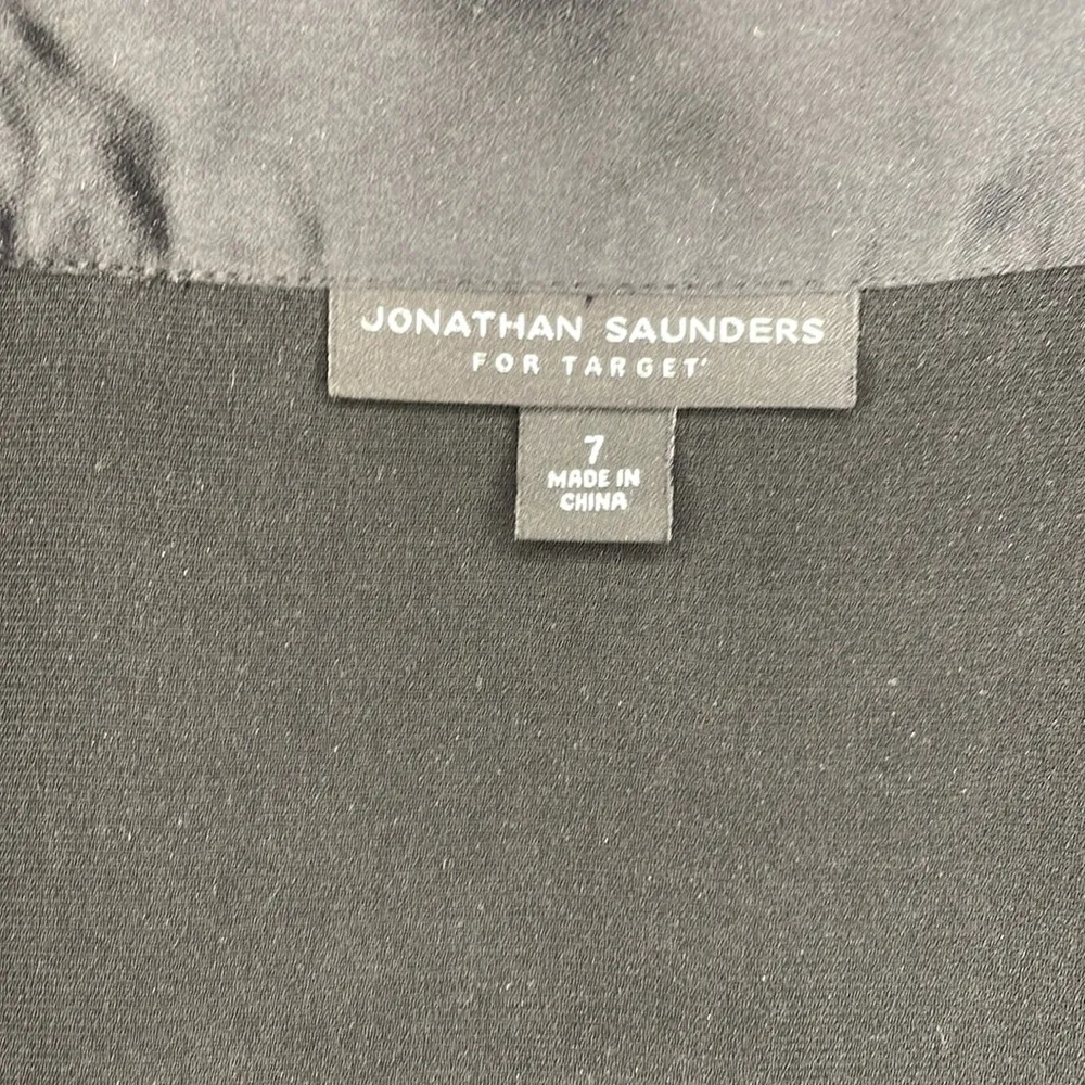 LBD sheer silky retro pleated skirt button down collared classic dress Black Size undefined - Image 6