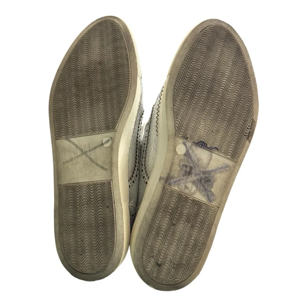 Steven by Steve Madden Allister Oxford silver metallic loafer lace up sneakers - Image 8