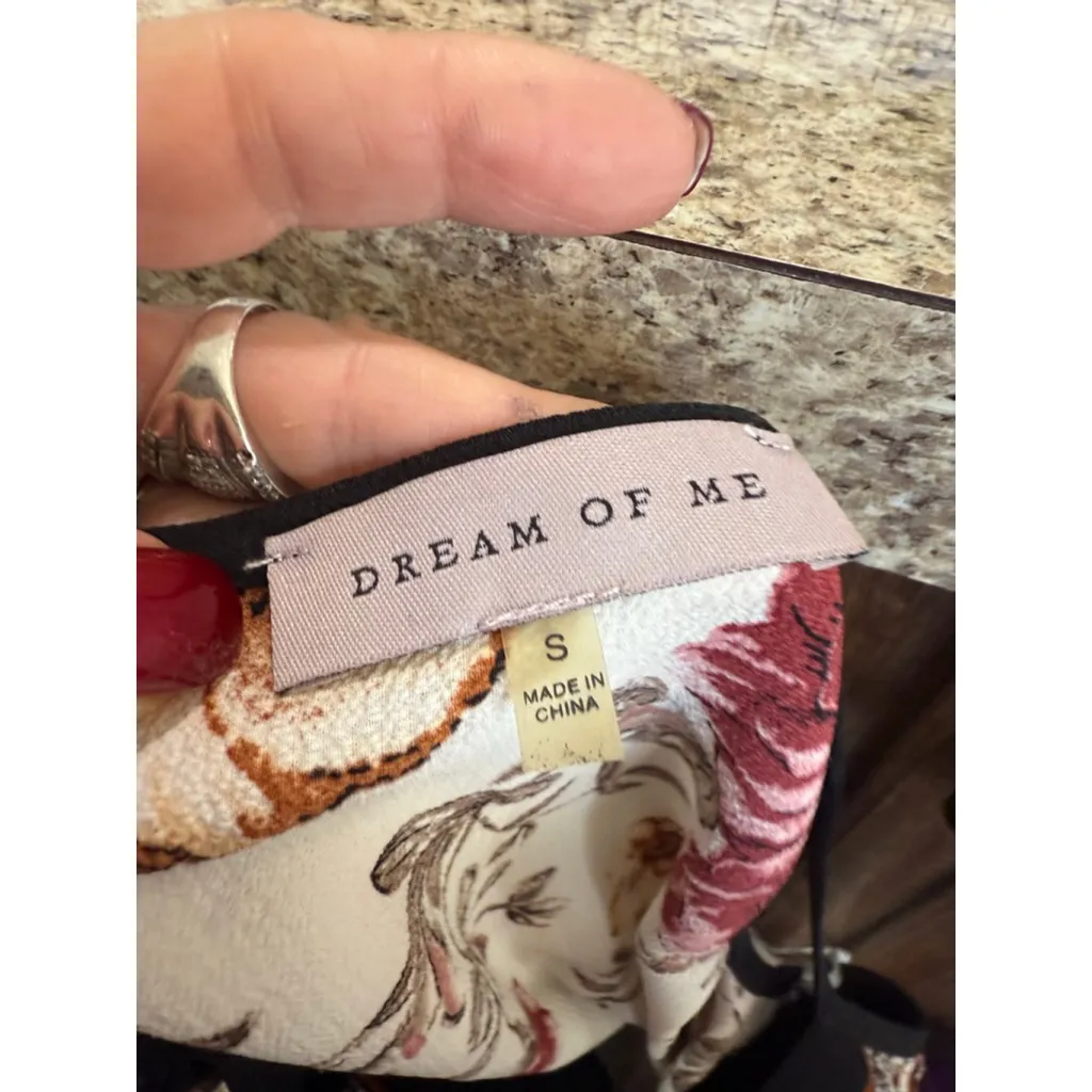 Women's DREAM OF ME White Red Floral Maxi Dress S - Image 8