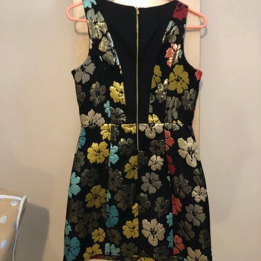 Maia Metallic Floral Sleeveless Dress Size 4 - Image 3