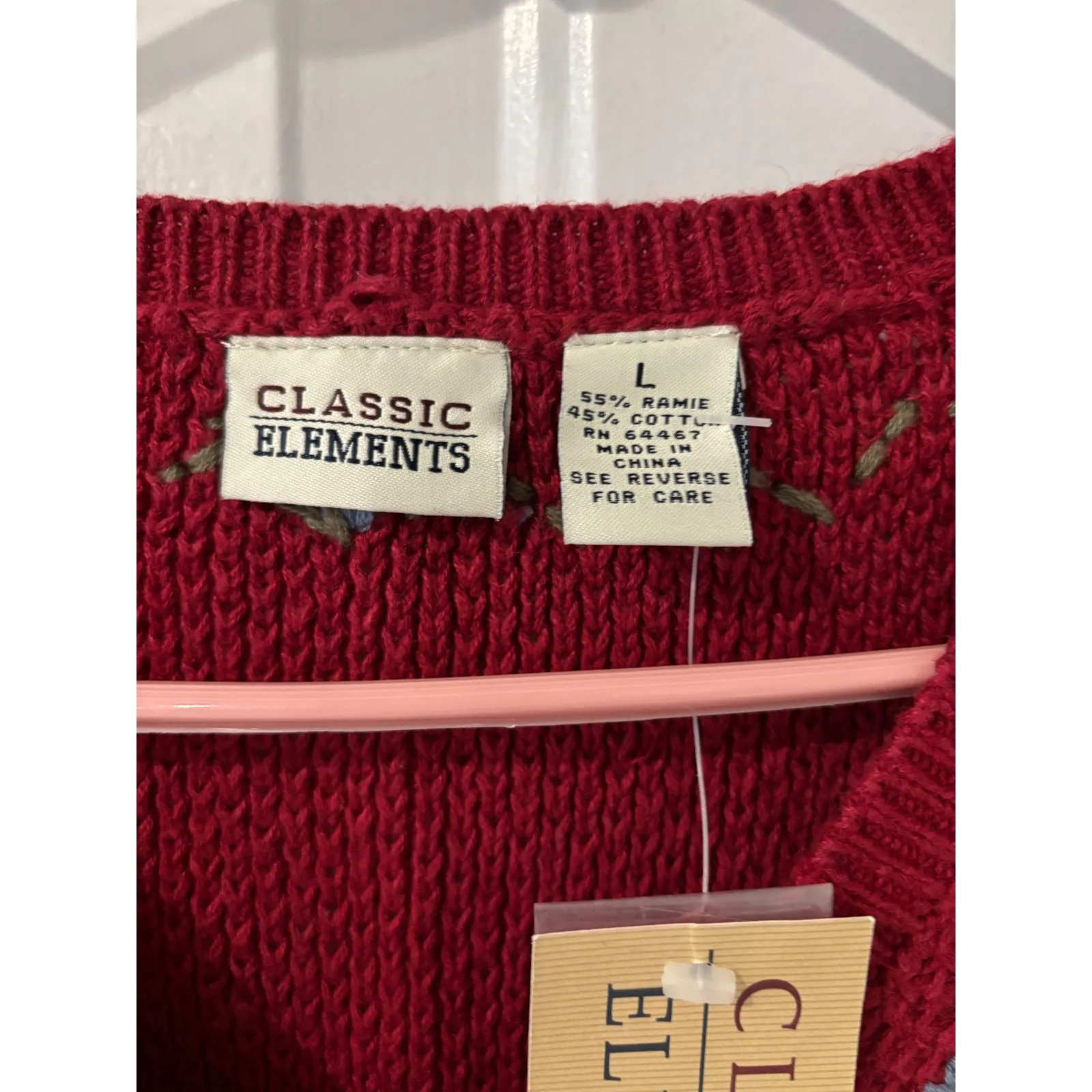 New‎ VTG Classic Elements Knit Vest Floral Embroidered Sleeveless Grandma Core - Image 5