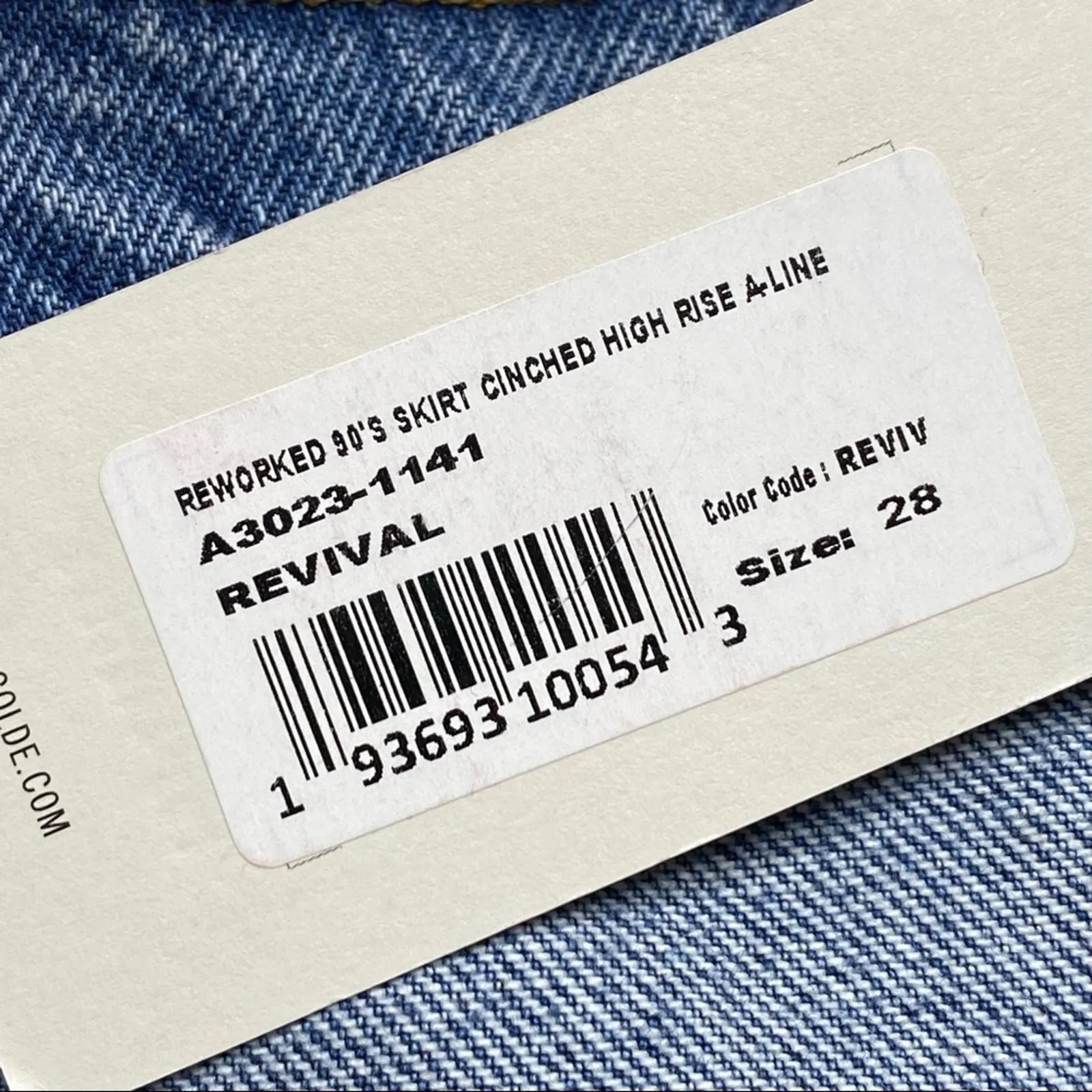 Agolde Reworked 90’s Denim Mini Skirt In Revival Women’s 28 - Image 6