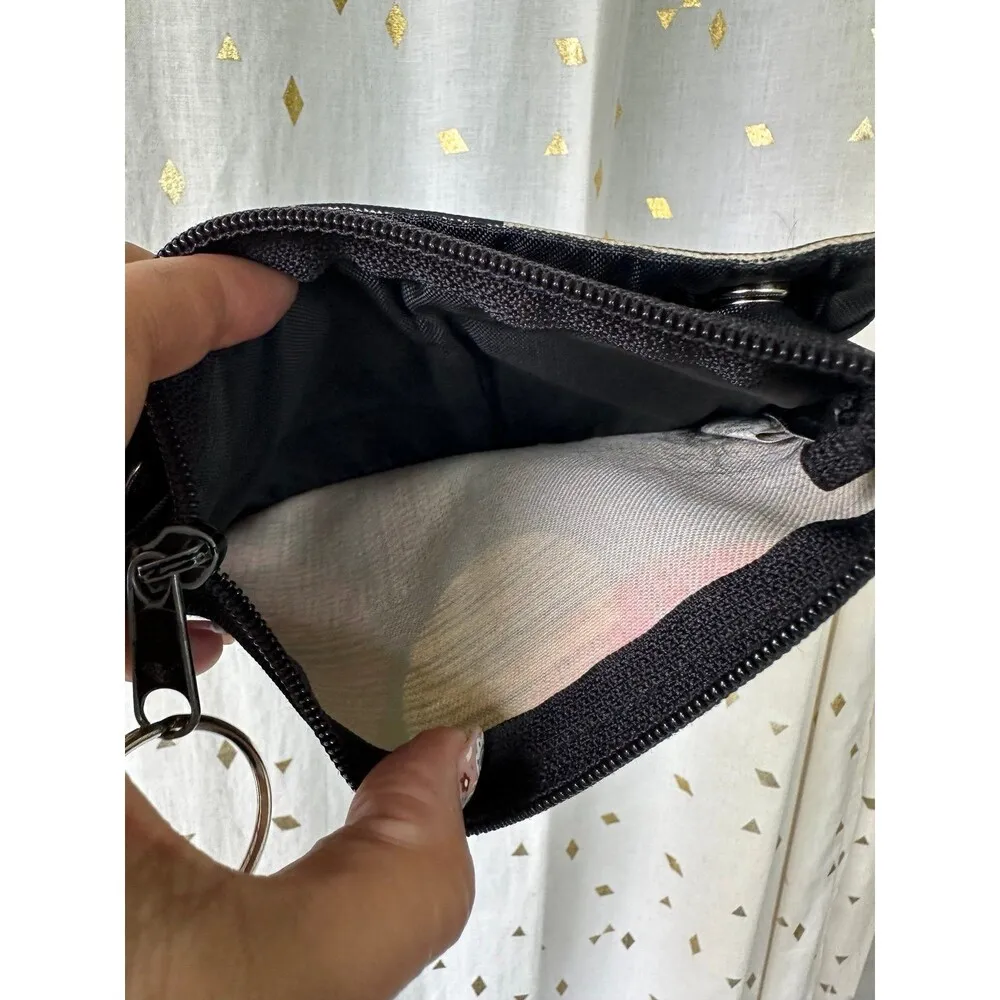 Roxy Y2K Vintage Coated Graphic Dual Zipper Snap Open Sections Wristlet Wallet - Image 5