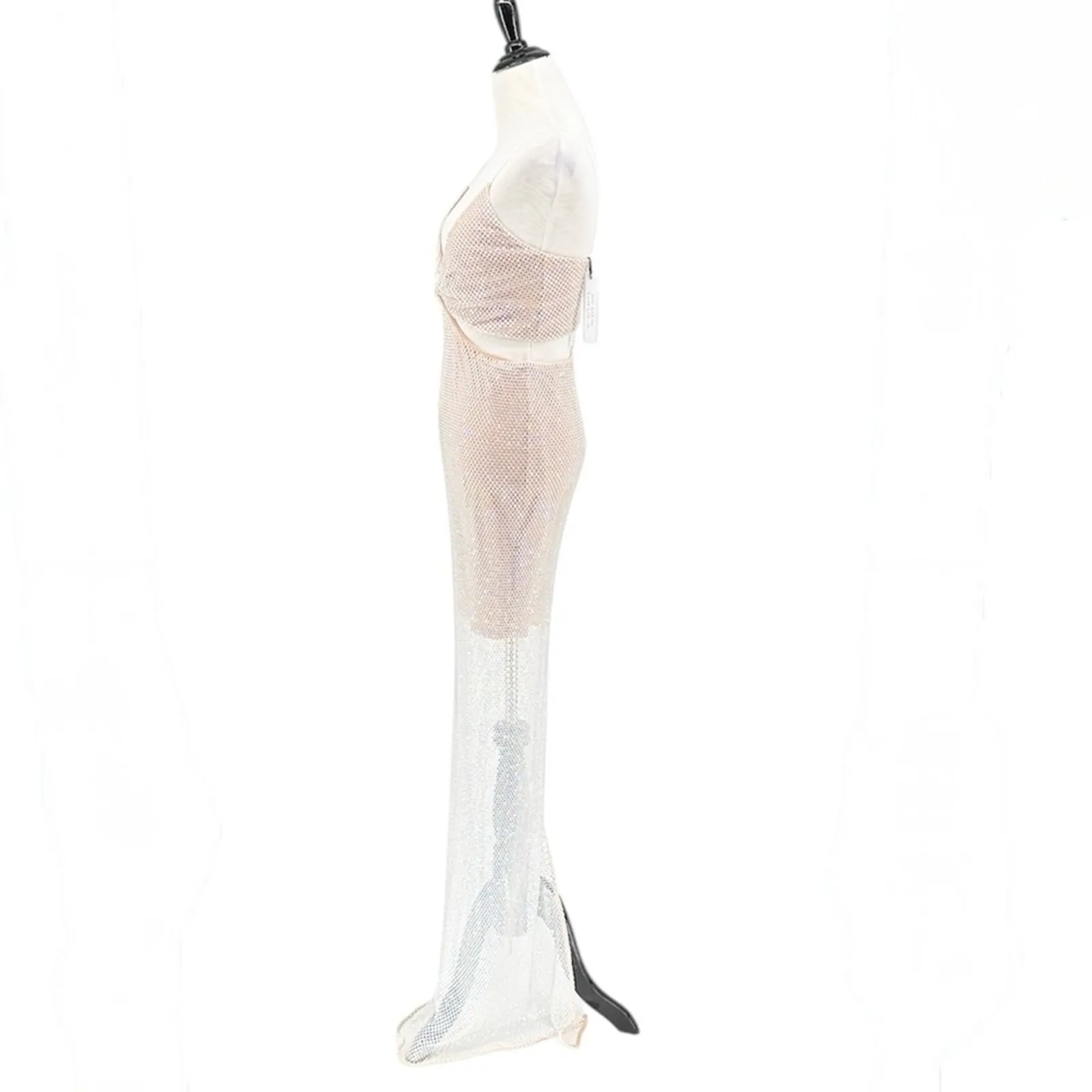 Alice and Olivia Havana Chain Embellished Cutout Long Dress Size 6 NWT - Image 9