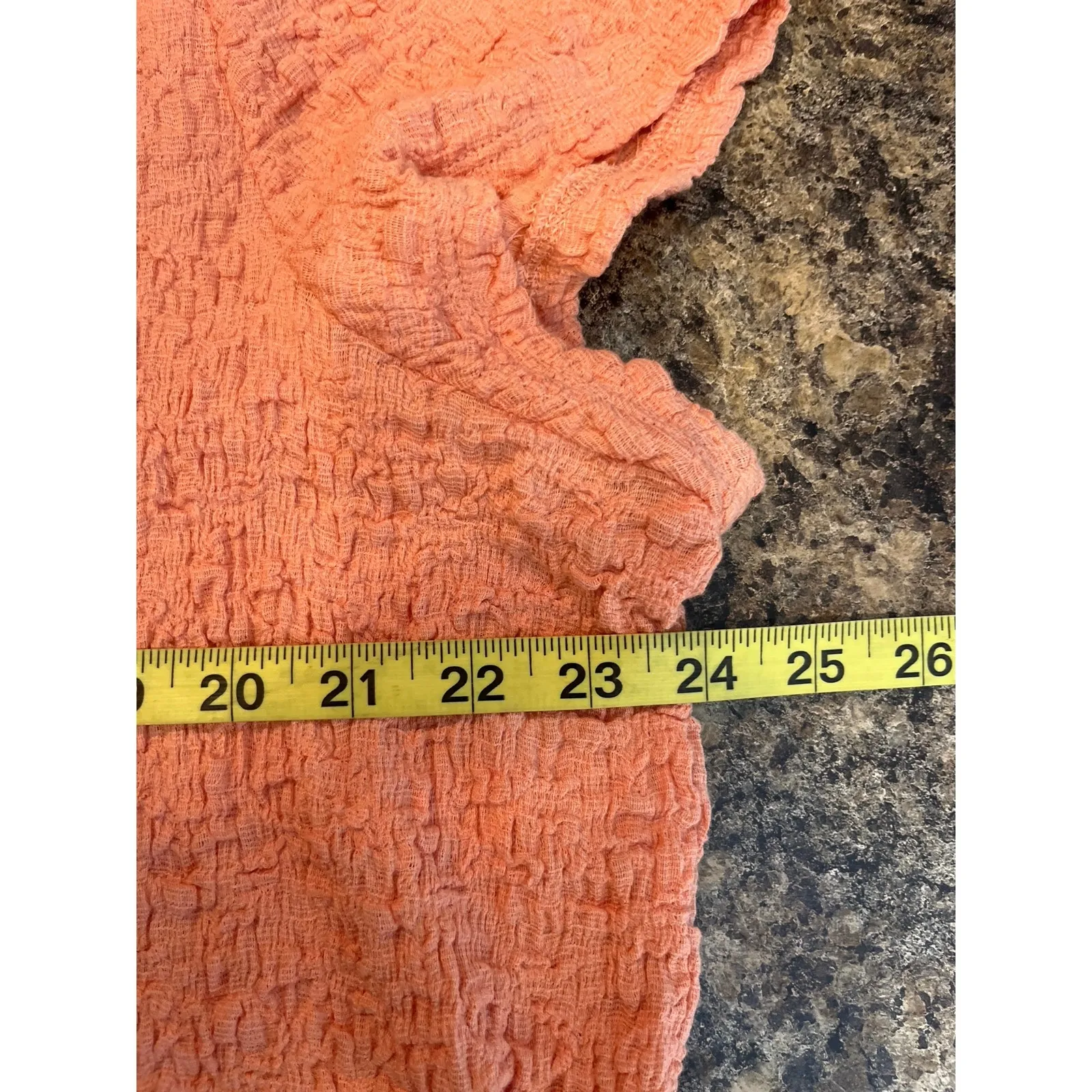 Chicos NEW Plus Size XXL Textured Cap Sleeve Coral Pink Color Shirt Chico Size 4 - Image 9