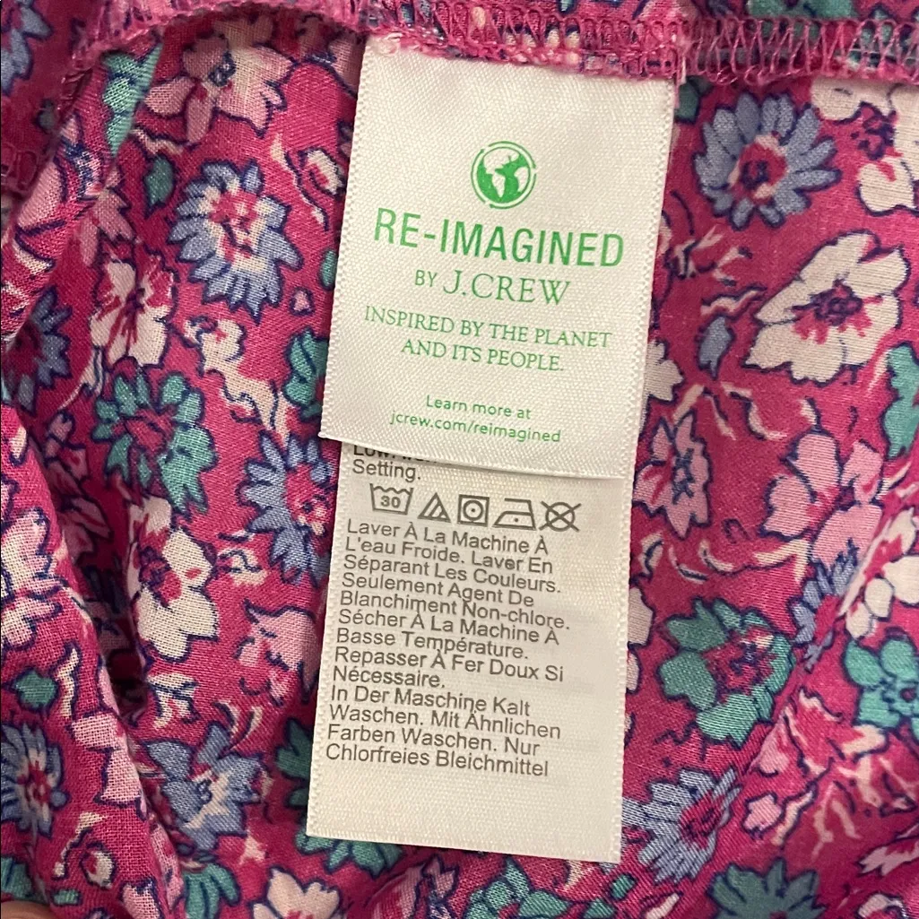 J. Crew Pink Floral Tie Sarong Wrap Skirt Sarang Womens Size 2X Beach Vacation - Image 8