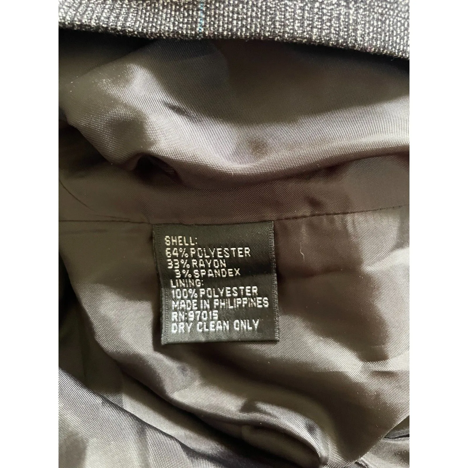 Larry Levine Women's Sz 10P Long-Sleeve Button-Up Plaid Suit Jacket Career Work - Image 6