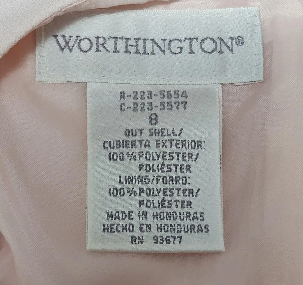 Worthington pink pastel short sleeve sheath dress size 8 - Image 5