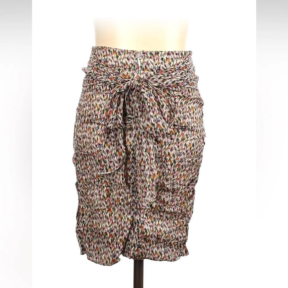 BA&SH Dina abstract-print crepe skirt Multicolor Size XS - Image 4