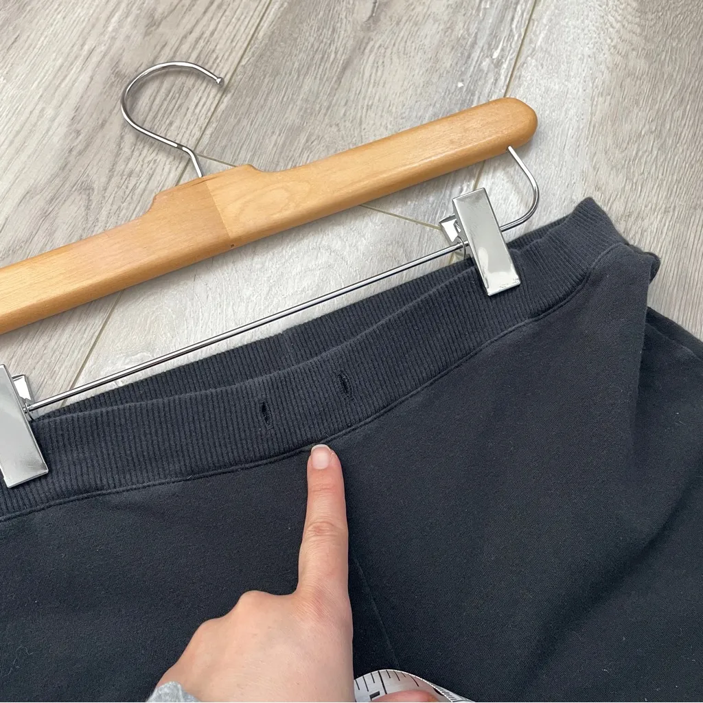 Skims Lounge Pants cotton jersey straight leg womens Black (small) stretch comfy - Image 6