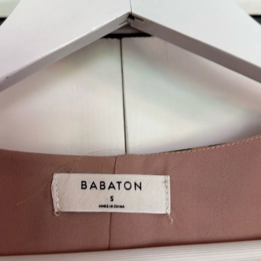 Aritzia Babaton Wallace pink floral faux wrap dress small - Image 6