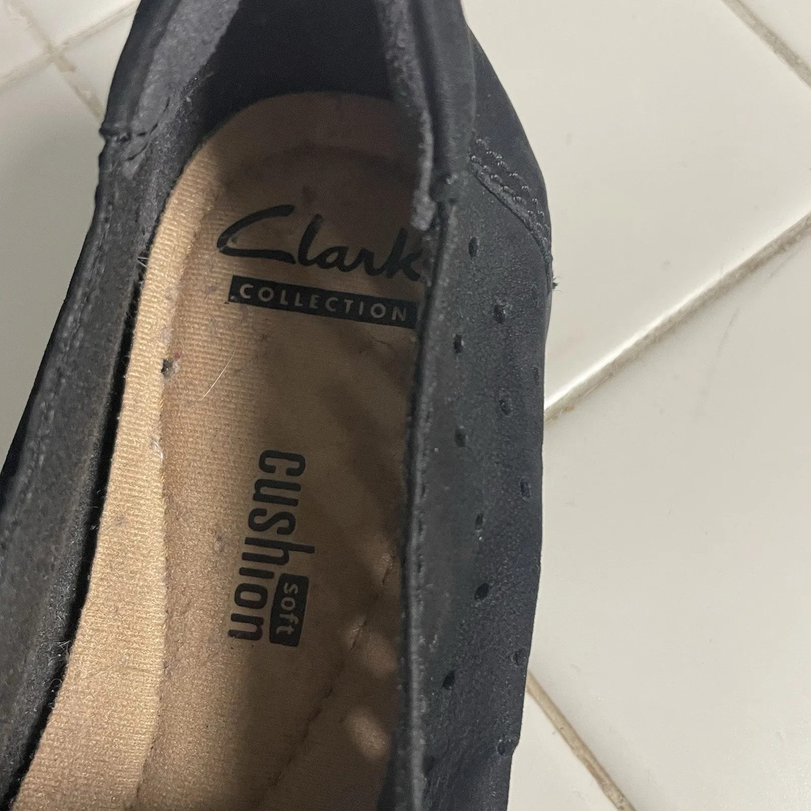 Clarks Leather Medora Gemma Slip On Cushion Shoes Lot of 2 Black Blue Size 6 - Image 3