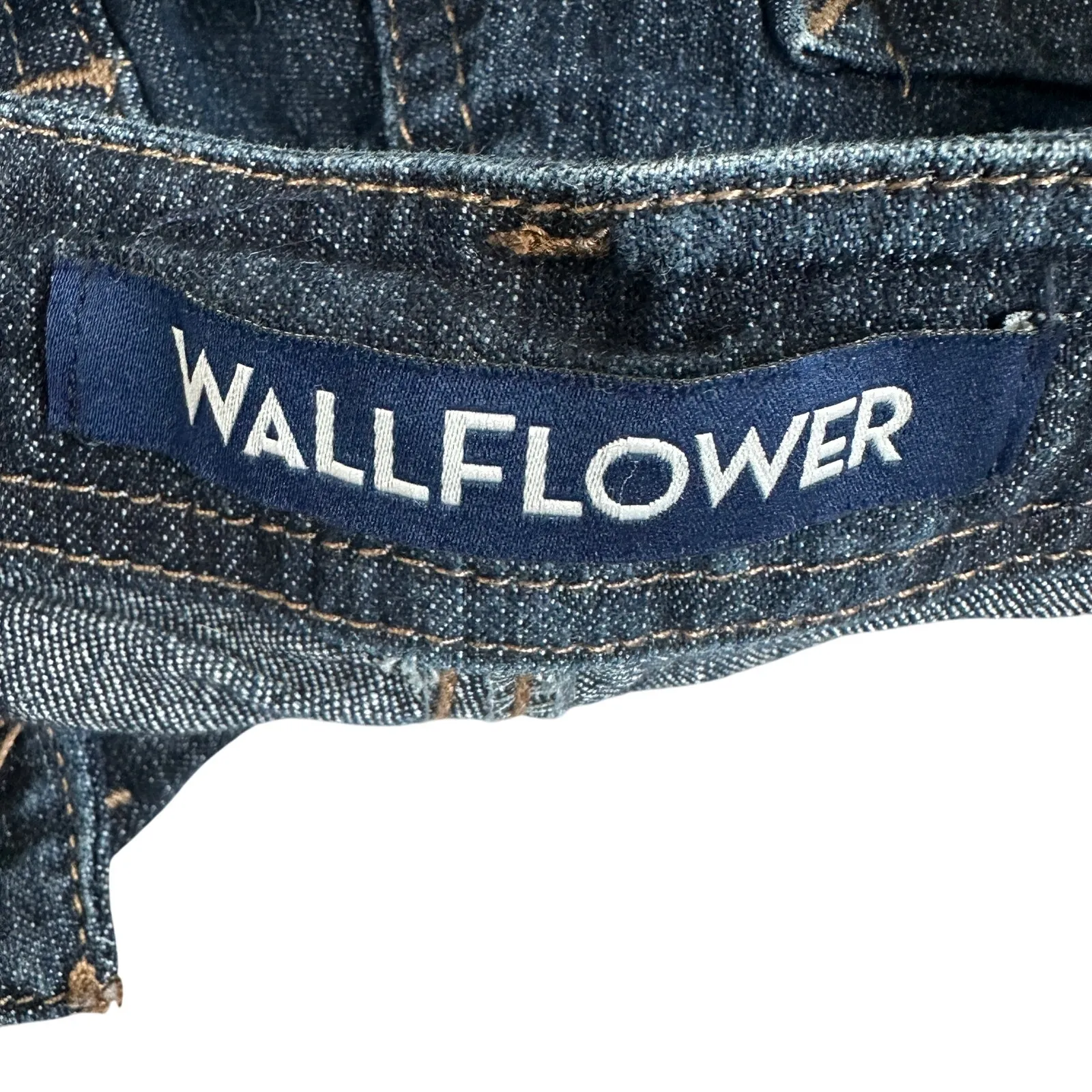 Wallflower Overalls Womens M Dark Wash Denim Stretch Adjustable Straps 90s Y2k Blue Size M - Image 5