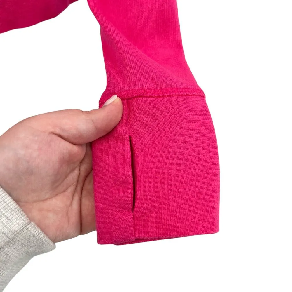 Sweaty Betty After Class Crop Sweatshirt Bright Pink Size US 10 / Large - Image 8