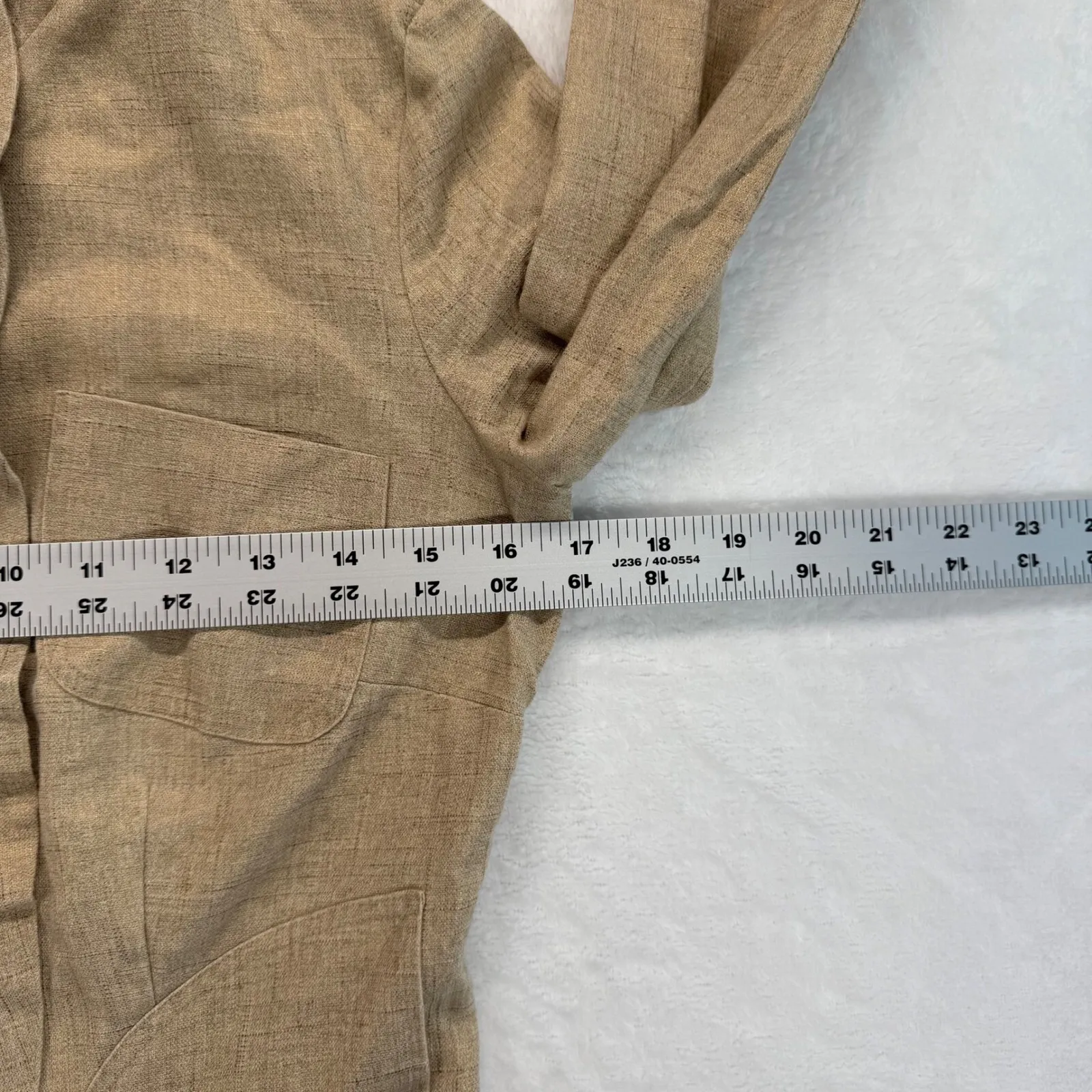 To The Max Linen Blend Suit Set Blazer Pants Career Interview Size 2 Tan - Image 3