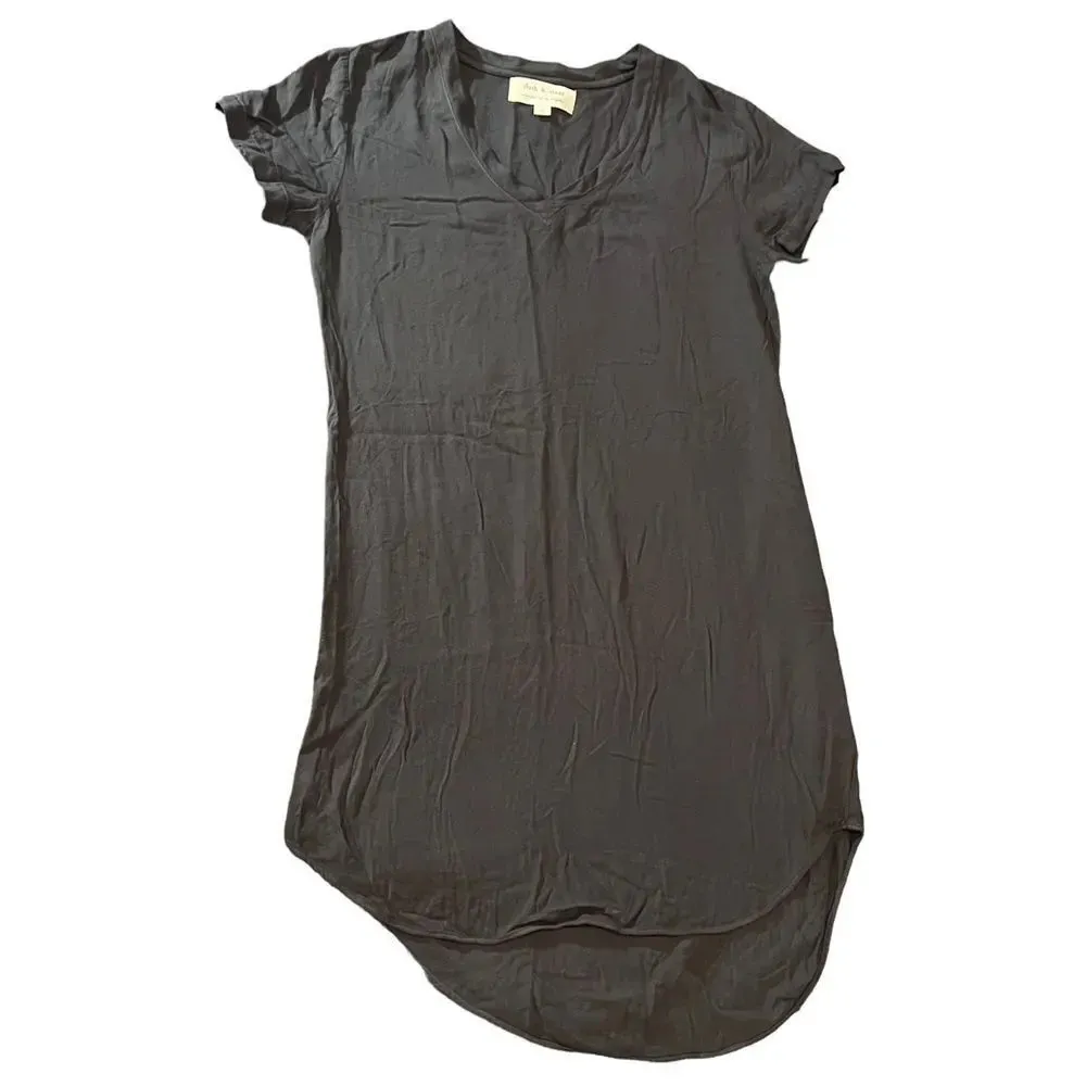 Anthropologie Cloth & Stone Grey Vneck Tshirt Shift Dress‎ Size Small - Image 3