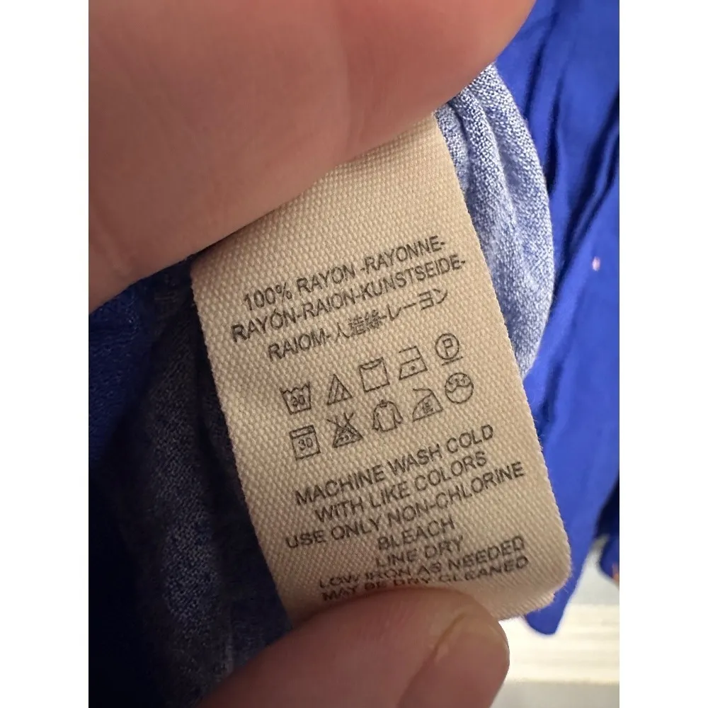 Free People Gemma Watercolor Floral Choker Neck Keyhole Tunic Mini Dress M NWT - Image 7