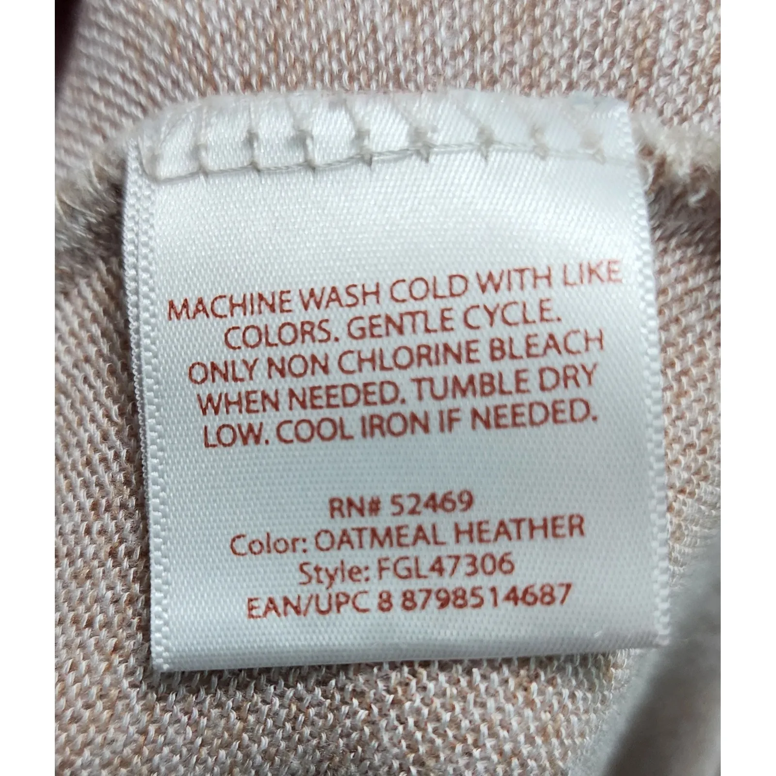 Faded Glory Women's Oatmeal Heather Long Cardigan Duster Size‎ L - Image 5