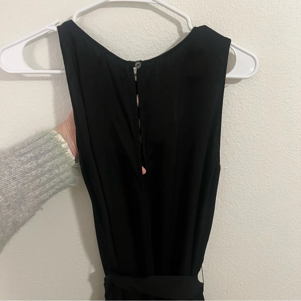 Velvet By Graham Spencer Anthropologie Black Ivy Satin Jumpsuit - Image 8