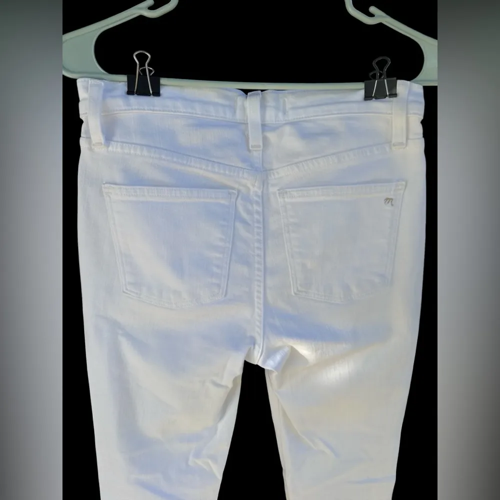 Madewell 9” High-Rise Skinny White Denim Jeans Size 27 Classic Preppy Old Money - Image 6