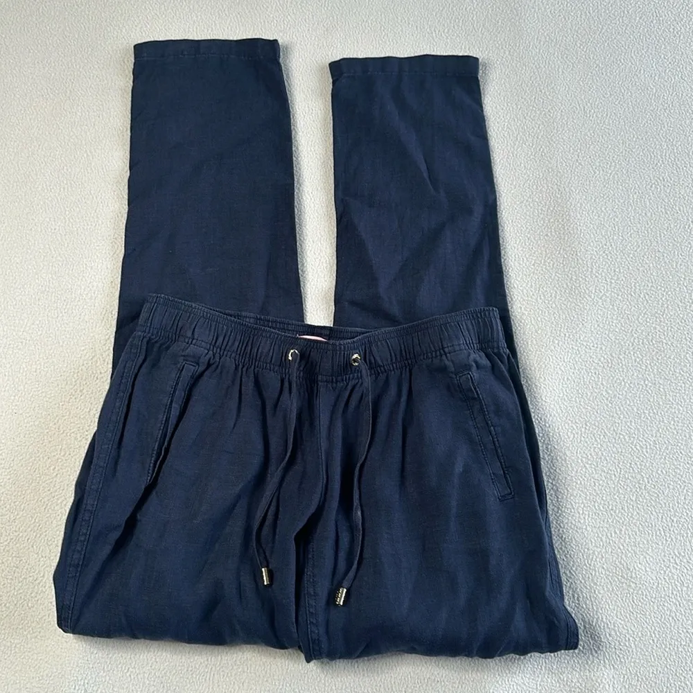 Lilly Pulitzer  Navy Linen Pants - Image 2