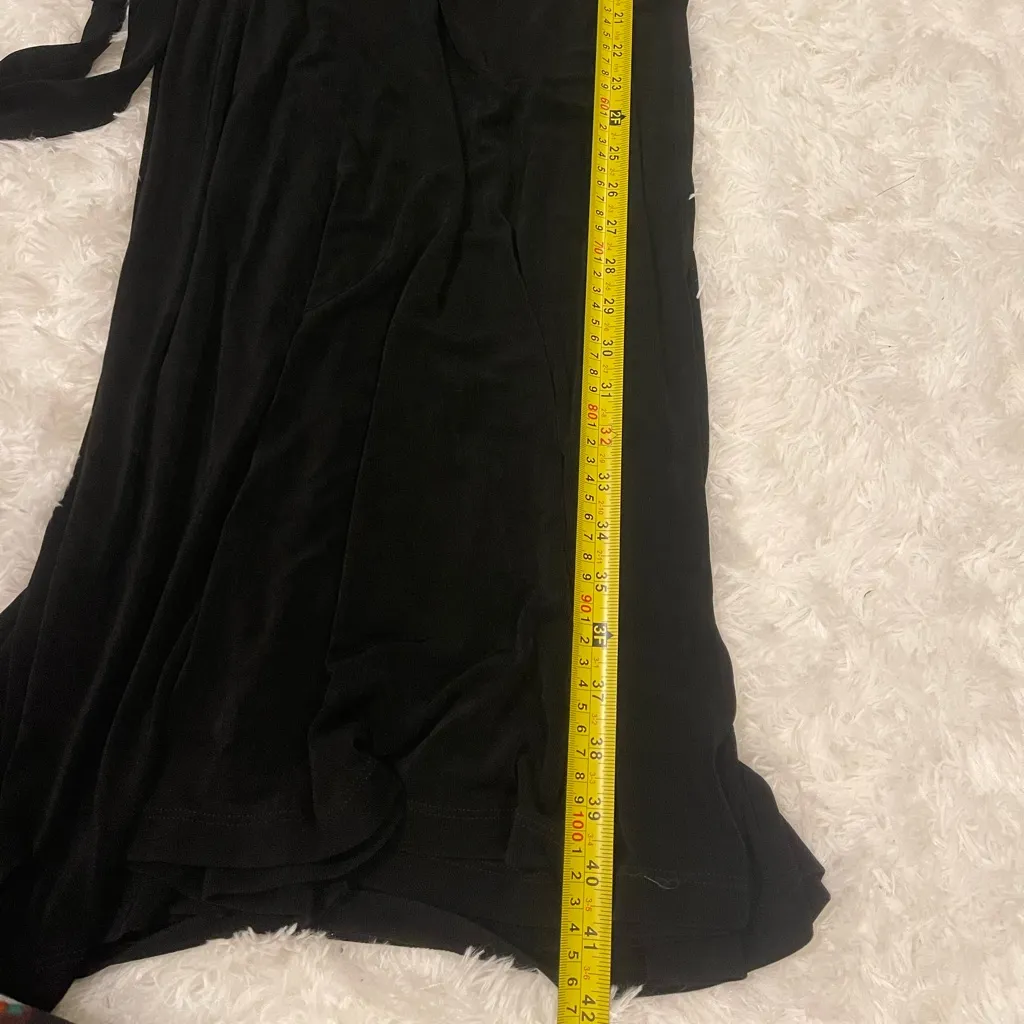 Chico’s Travelers Roland Faux Wrap Dress black Womans size medium - Image 5