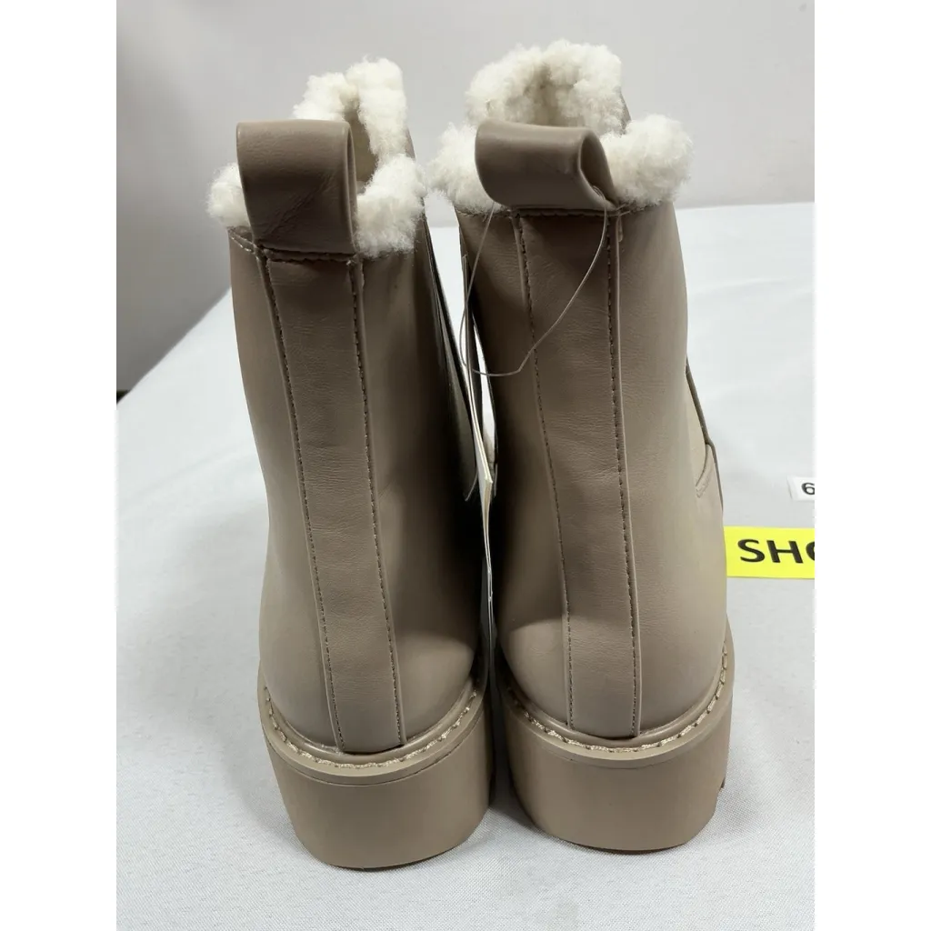 Womans The Drop Pullon Ankle Boots Size 13 M Beige Chunky Heel Elastic Ankle Nwt Tan - Image 5