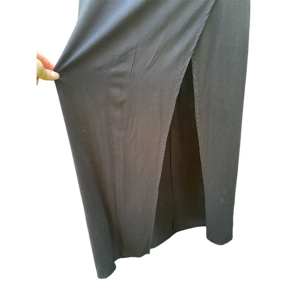 TOBI Black High Waist Maxi Skirt with front slit - Image 3