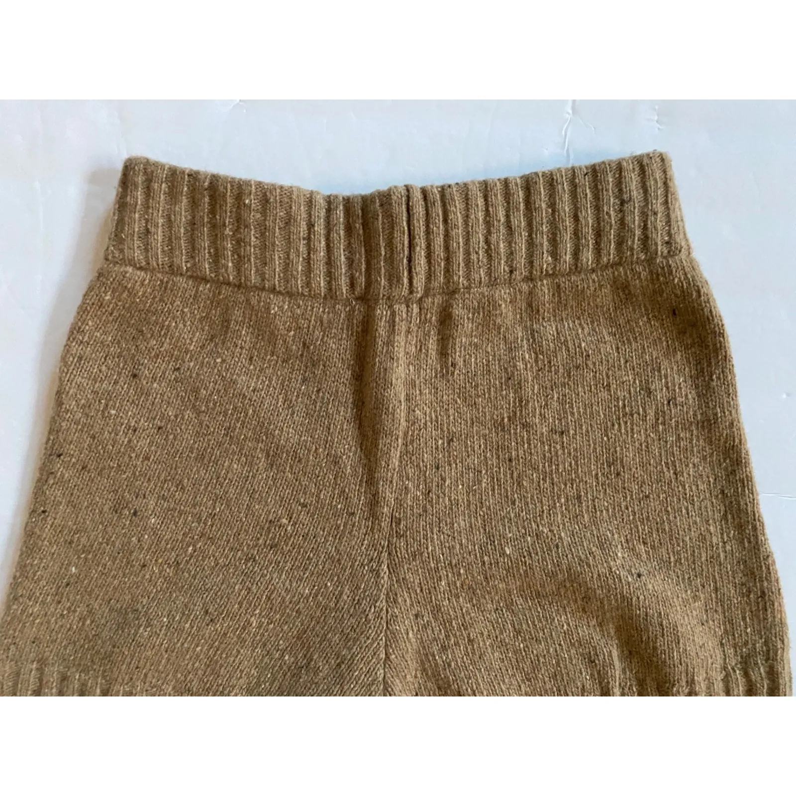 ZARA Knit Shorts Camel Tan High Waist Elastic Waist Women S - Image 3