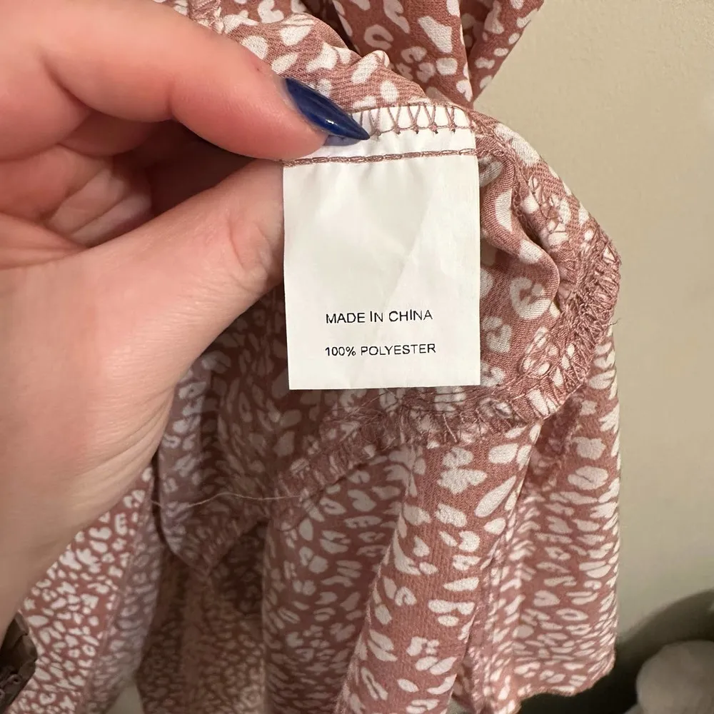 Simplee Plus Printed Knot Front Ruffle Hem Mini Dress Size 4XL NEW WITH TAGS - Image 5