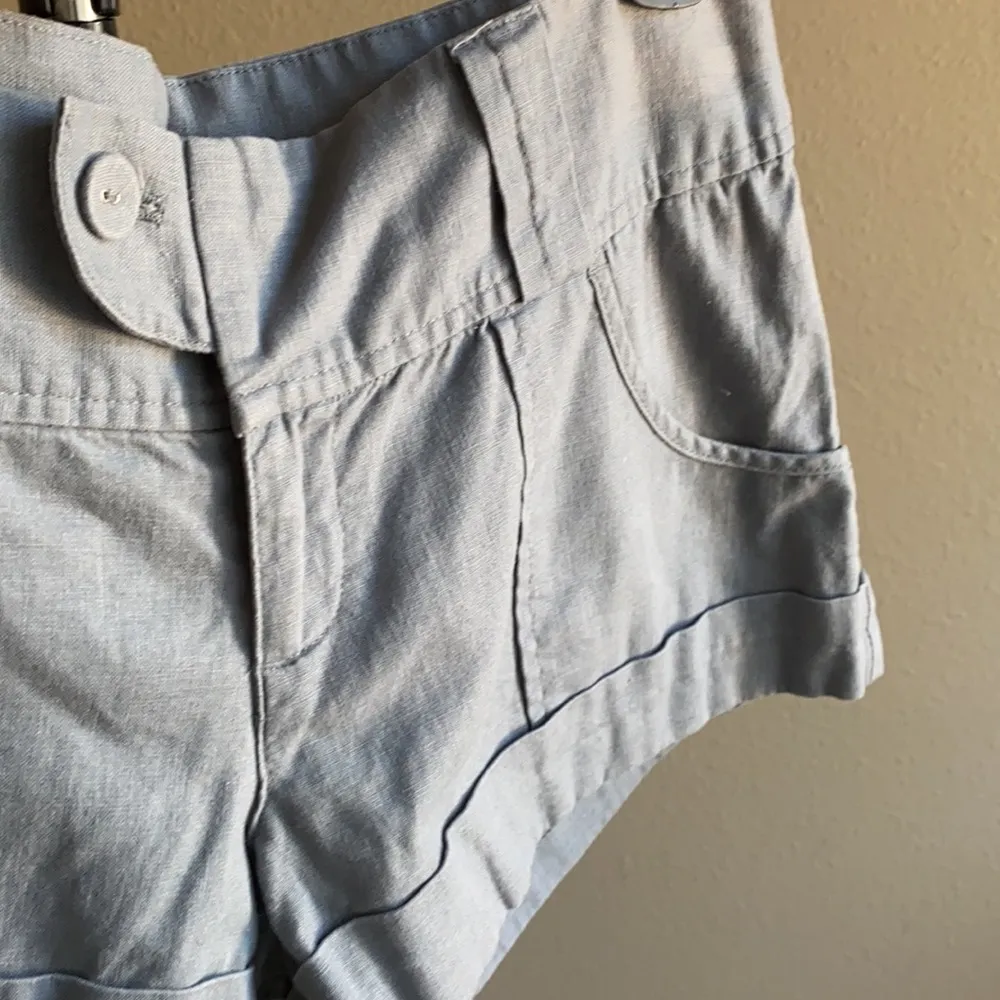 Linen grey shorts junior’s Women’s size 7 gray coastal nautical neutral minimal - Image 6