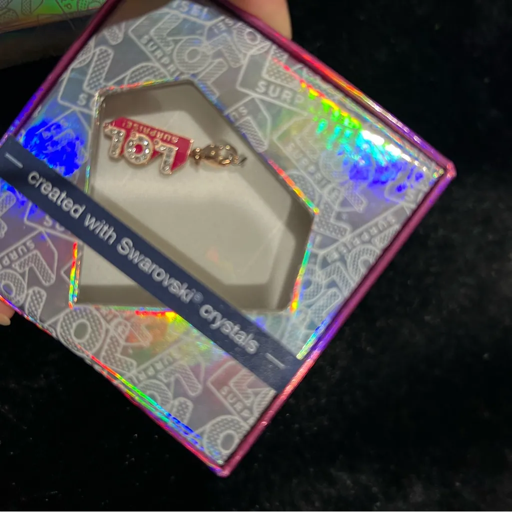 LOL Surprise Logo Charm Swarovski Crystals Oliver Weber Collection NIB Red - Image 3