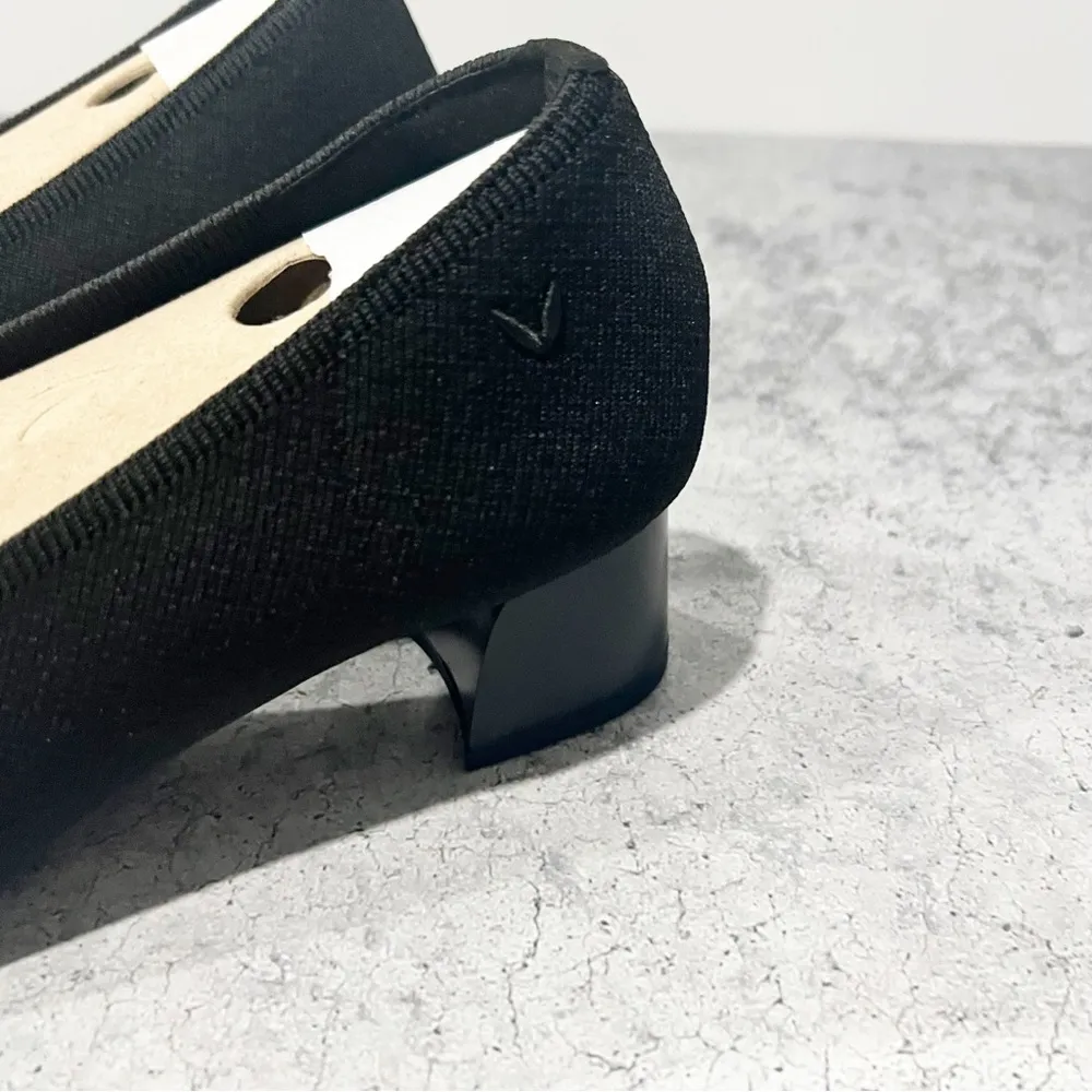 NEW VIVAIA Almond Toe Chunky Heels Black Stress Free 41.5 US 10 - Image 7